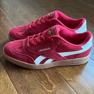 Reebok Red Suede Trainers, Size 7.5, NWOT